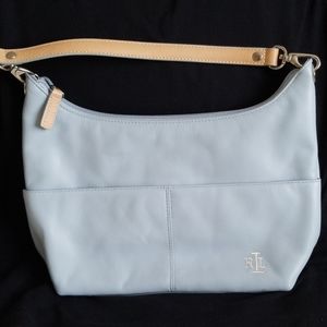 NWOT Ralph Lauren powder blue leather bag